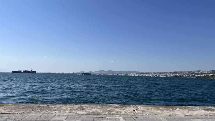 View of Thessaloniki over the Aegean Sea from outside the conference venue