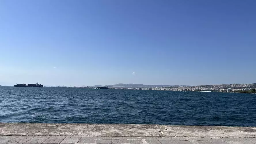 View of Thessaloniki over the Aegean Sea from outside the conference venue