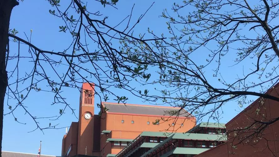 Photo of the British Library taken from Euston Road
