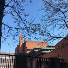 Photo of the British Library taken from Euston Road